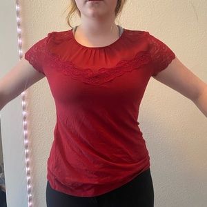 Express sheer top tee
